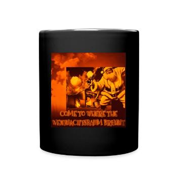 Come to where the Weihnachtsbaum brennt - Tasse einfarbig - Schwarz - Vorne