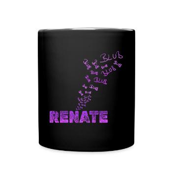 Spaß Renate - Tasse einfarbig - Schwarz - Vorne