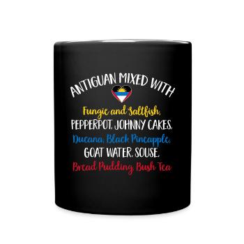 Flag of Antigua and Barbuda - Full Colour Mug - black - Front