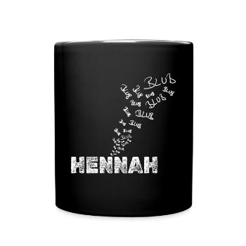 Anglerin Hennah - Tasse einfarbig - Schwarz - Vorne