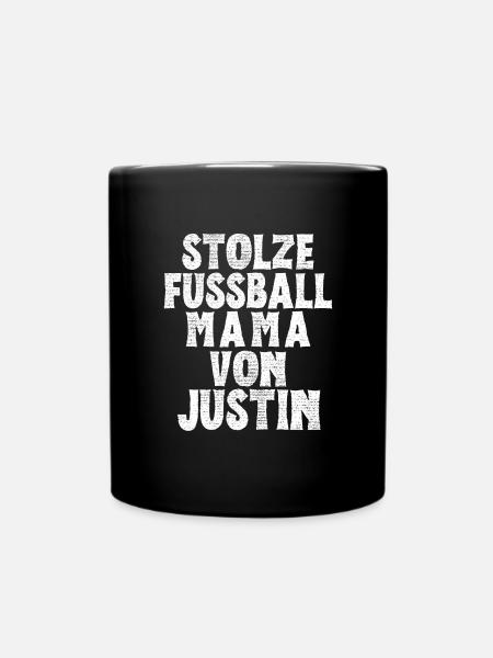 Stolze Fussball Mama von Justin - Tasse einfarbig - Schwarz