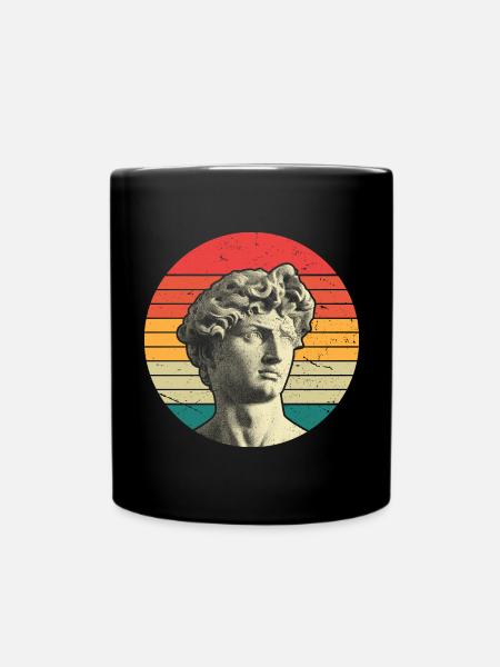 Retro Greek Statue Vintage - Full Colour Mug - black