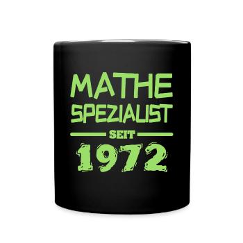 Mathe 1972 - Tasse einfarbig - Schwarz - Vorne