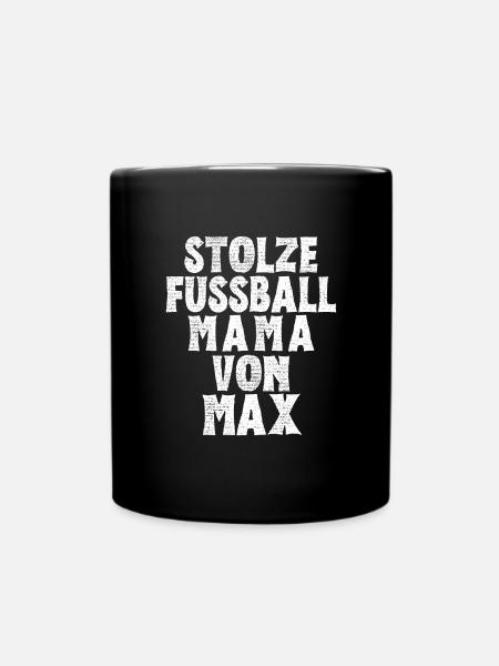 Stolze Fussball Mama von Max - Tasse einfarbig - Schwarz