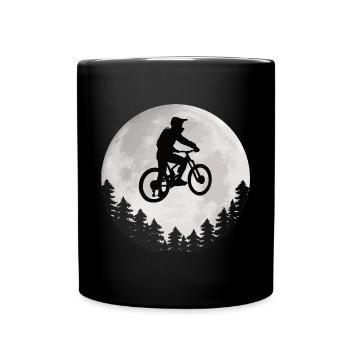 Mountain Bike Moon Mountain Biker Moon - Full Colour Mug - black - Front