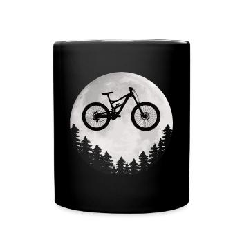 Mountain Bike Moon Mountain Biker Moon - Full Colour Mug - black - Front