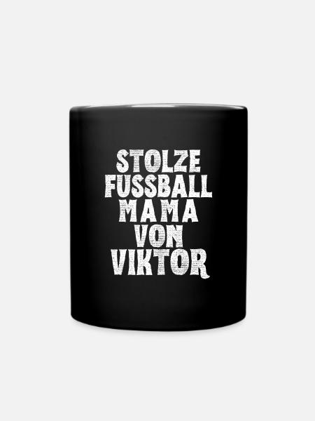 Stolze Fussball Mama von Viktor - Tasse einfarbig - Schwarz