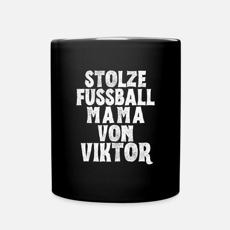 Stolze Fussball Mama von Viktor - Tasse einfarbig - Schwarz
