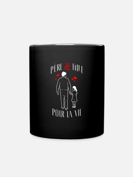 Père et fille pour la vie, cadeau amour famille - Mug uni - noir