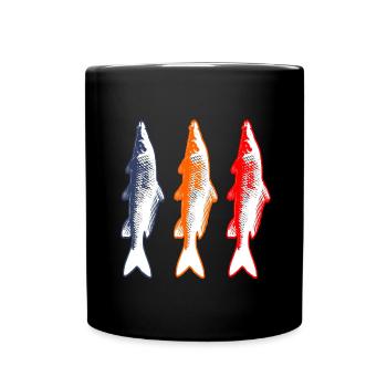 Fishing carp fisherman fish - Full Colour Mug - black - Front