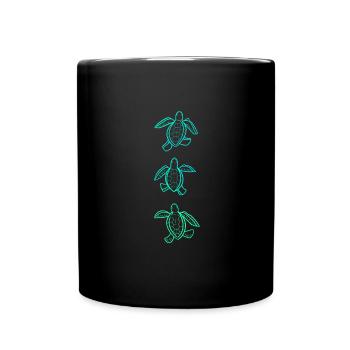 Turtles line art - Full Colour Mug - black - Front