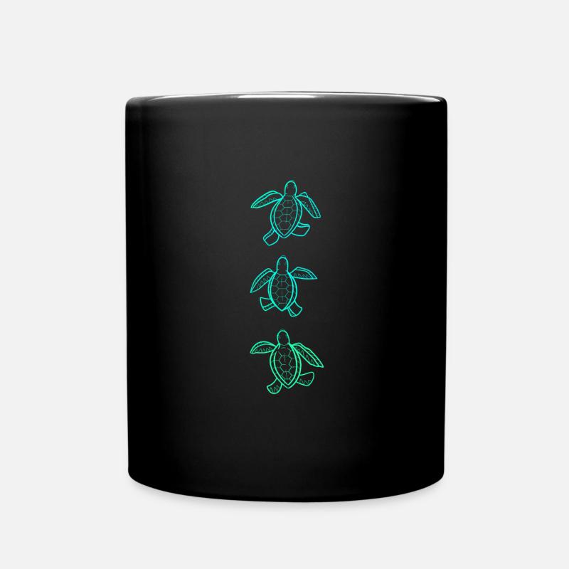 Tortues line art - Mug uni - noir