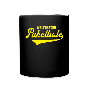 Weltbester Paketbote Bester Zusteller Danke Bote - Tasse einfarbig - Schwarz - Vorne