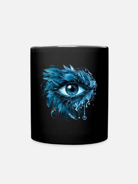 Œil de protection bleu Nazar Horus Amulette Mauvais œil - Mug uni - noir