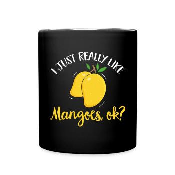 Mango Frucht Mango - Tasse einfarbig - Schwarz - Vorne