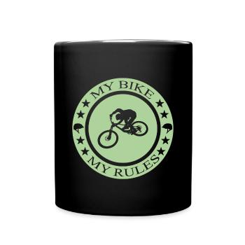 Biken Ebike Bike - Tasse einfarbig - Schwarz - Vorne