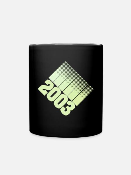 Jahr 2003 - Tasse einfarbig - Schwarz