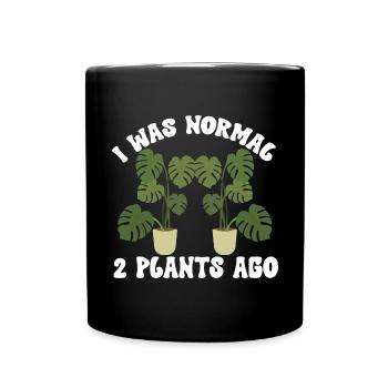 Monstera Deliciosa Albo Botanical Houseplant - Full Colour Mug - black - Front