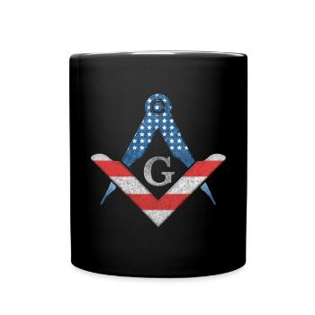 Masonic Freemasonry Fraternal - Tasse einfarbig - Schwarz - Vorne