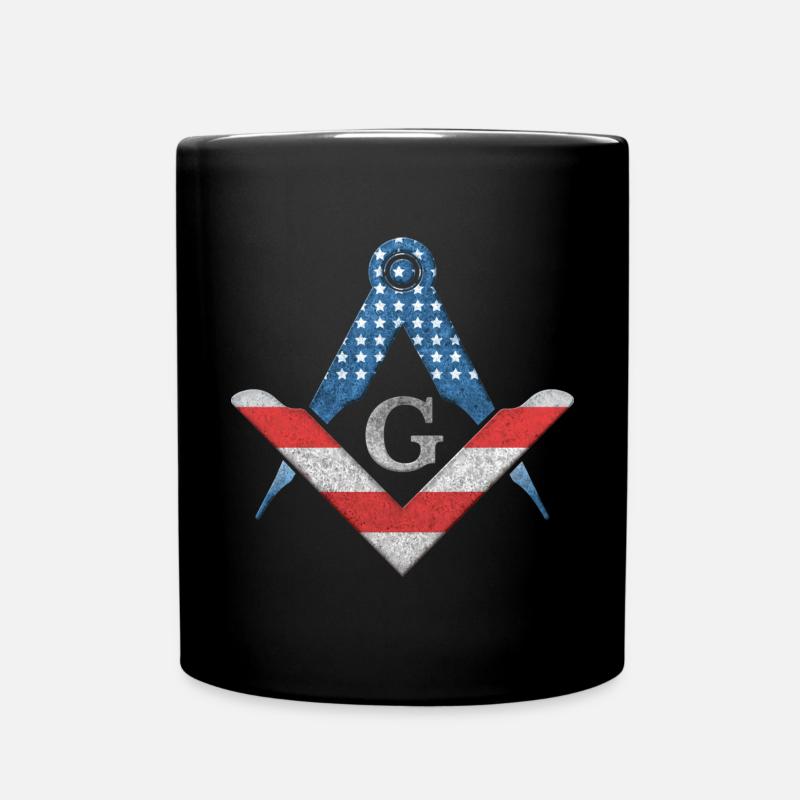 Masonic Freemasonry Fraternal - Tasse einfarbig - Schwarz