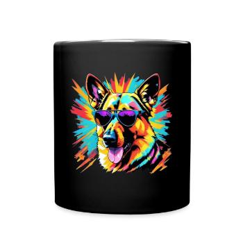 German shepherd - Full Colour Mug - black - Front
