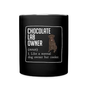 Chien Labrador Retriever chocolat - Mug uni - noir - Devant