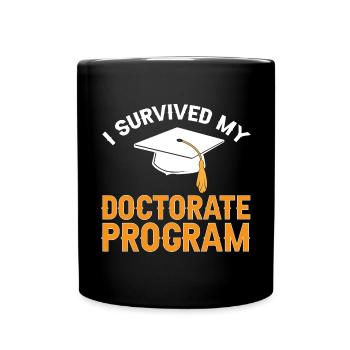PhD Graduate Doktorgrad Ph.D. Promotion - Tasse einfarbig - Schwarz - Vorne