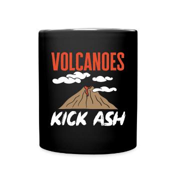 Vulkan Geologie Vulkanologie Lava - Tasse einfarbig - Schwarz - Vorne