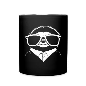 Faultiere Anime Faultier Manga Faultier Sonnenbrille - Tasse einfarbig - Schwarz - Vorne