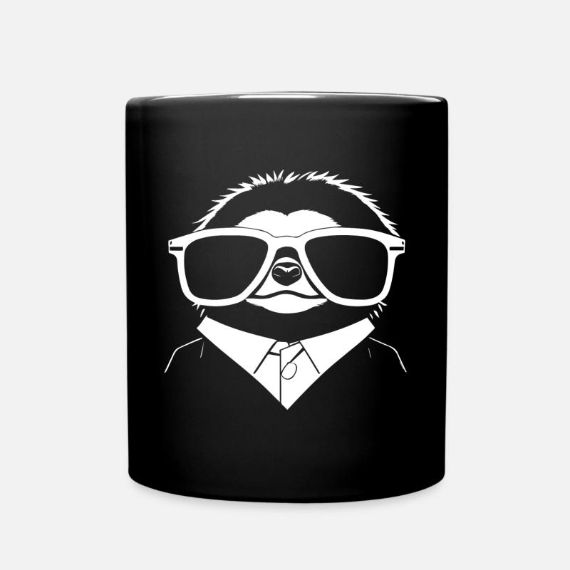 Sloths Anime Sloth Manga Sloth Sunglasses - Full Colour Mug - black