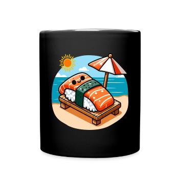 Sushi Summer Funny - Full Colour Mug - black - Front