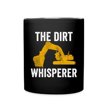 Excavator Driver Construction Worker Excavator - Full Colour Mug - black - Front