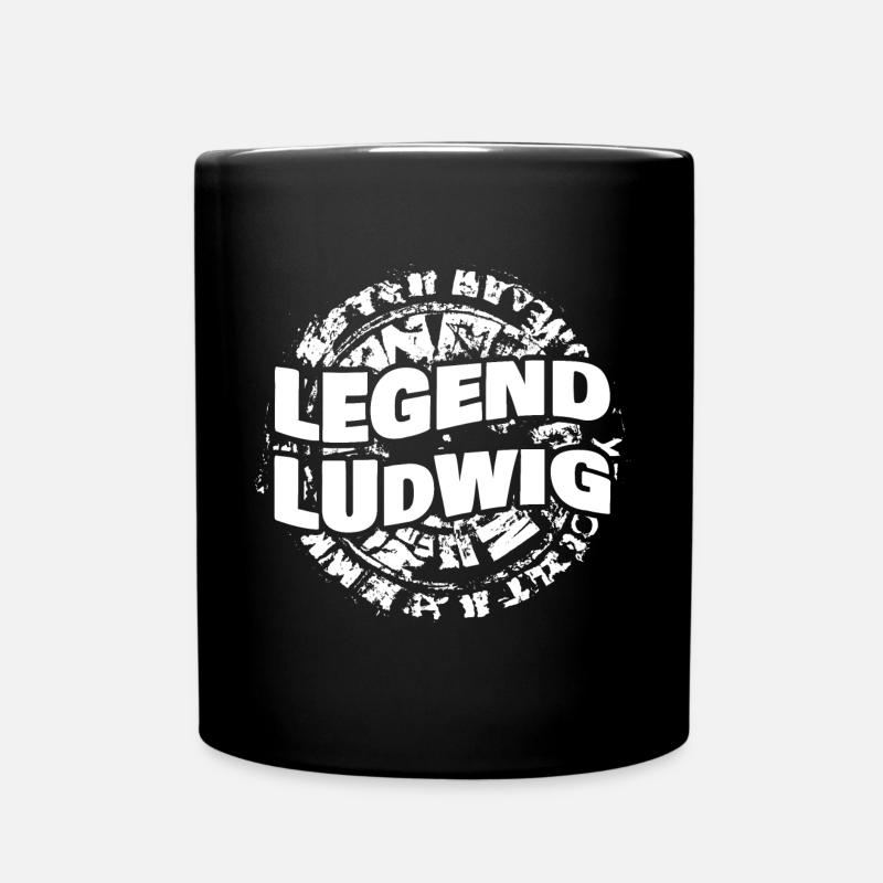 Mann Ludwig - Tasse einfarbig - Schwarz
