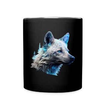 Hyäne - Tasse einfarbig - Schwarz - Vorne
