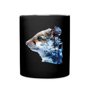 Hamster - Tasse einfarbig - Schwarz - Vorne