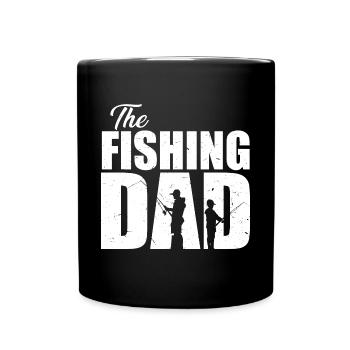 Pêcheur Papa Copain De Pêche Père Fils - Mug uni - noir - Devant