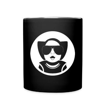 Drôle Enfant En Bas Âge Portant Des Lunettes De Soleil Cool Bébé - Mug uni - noir - Devant