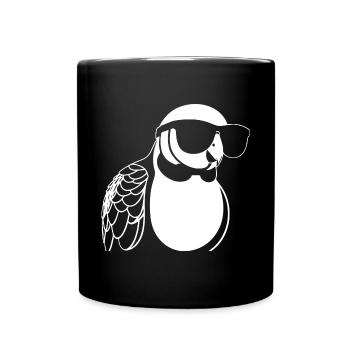 Lustiger Vogel mit Sonnenbrille Cool Bourke's Parak - Tasse einfarbig - Schwarz - Vorne