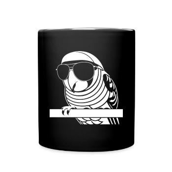 Lustiger Vogel mit Sonnenbrille Cool Bourke's Parak - Tasse einfarbig - Schwarz - Vorne