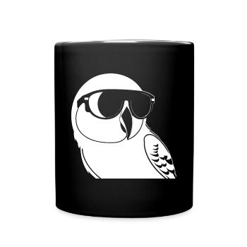 Lustiger Vogel mit Sonnenbrille Cool Bourke's Parak - Tasse einfarbig - Schwarz - Vorne