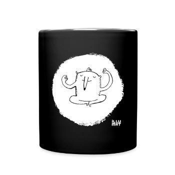 Ommmm black - Tasse einfarbig - Schwarz - Vorne