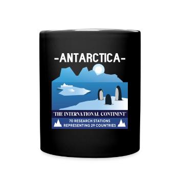 Antarctica - The International Continent - Full Colour Mug - black - Front