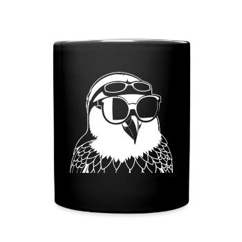 Lustiger Vogel mit Sonnenbrille Cool Bourke's Parak - Tasse einfarbig - Schwarz - Vorne
