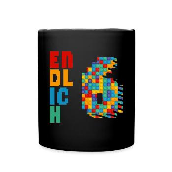 Finally 6 building blocks - Full Colour Mug - black - Front