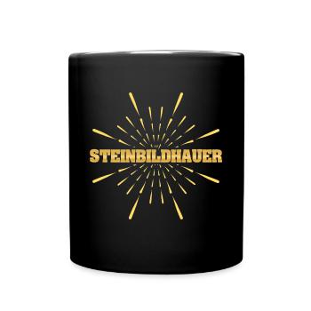 Stone sculptor - Full Colour Mug - black - Front