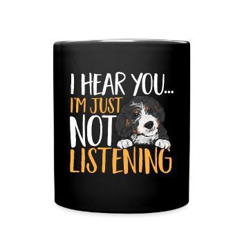 Bernedoodle Dog - Full Colour Mug - black - Front