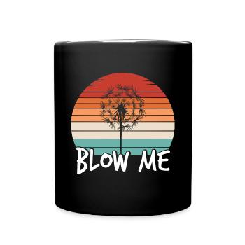 Blow me Dandelion puff ball flying seeds - Tasse einfarbig - Schwarz - Vorne