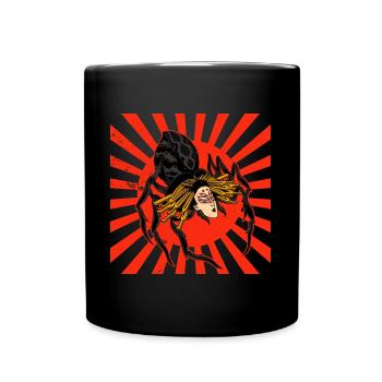 Yokai Folklore Jorogumo Spinne Frau Japan - Tasse einfarbig - Schwarz - Vorne