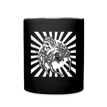 Yokai Folklore Jorogumo Spinne Frau Japan - Tasse einfarbig - Schwarz - Vorne