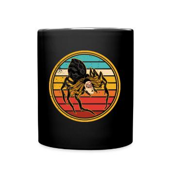 Yokai Japan Jorogumo Folklore Mythos Spinne - Tasse einfarbig - Schwarz - Vorne
